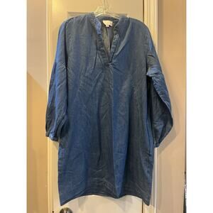 Cartolina Long sleeve Chambray Shift Dress - Med